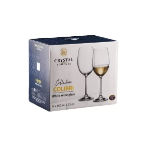 Crystalite Bohemia Colibri White Wine - 6 Copas de 450 ml - Imagen 2