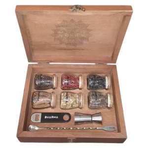 Dharma Gin Kit - Caja de 6 Especias y 3 Utensilios